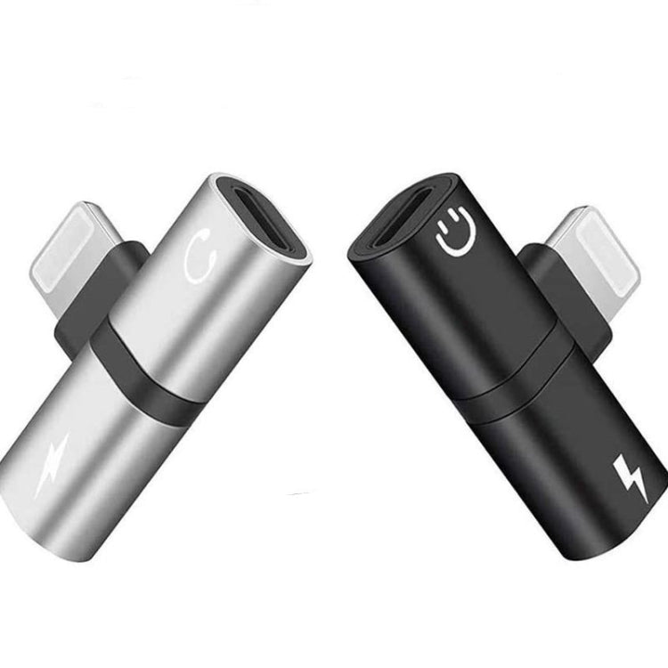 Bộ chuyển đổi tai nghe Zs-18182 2 trong 1 8 Pin đực sang 8 Pin sạc + 8 Pin âm thanh cái, hỗ trợ gọi và điều chỉnh âm lượng, tương thích hệ điều hành IOS 13