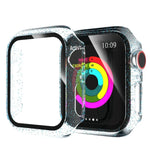 Ốp Lưng Tích Hợp Màn Hình Kính Cường Lực Bột Lấp Lánh PC Cho Apple Watch Series 4/5/6 & SE 1/2/3 44mm