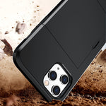For iPhone 12 Pro 6.1 Shockproof Rugged Armor Protective Case with Card Slot, For iPhone 12 / 12 Pro