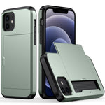 For iPhone 12 Pro 6.1 Shockproof Rugged Armor Protective Case with Card Slot, For iPhone 12 / 12 Pro
