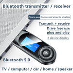 Bộ thu phát USB Bluetooth 5.0 không cần driver T13 có màn hình