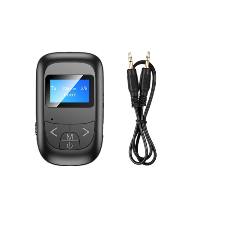 Bộ chuyển đổi Bluetooth 2 trong 1 T14 gọi rảnh tay trên xe, bộ thu phát Bluetooth với màn hình kỹ thuật số LCD, T14