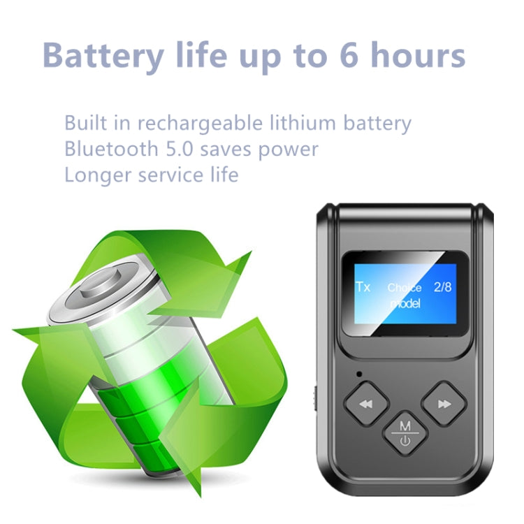 Bộ thu phát âm nhạc Bluetooth 5.0 2 trong 1 T15 có màn hình, T15