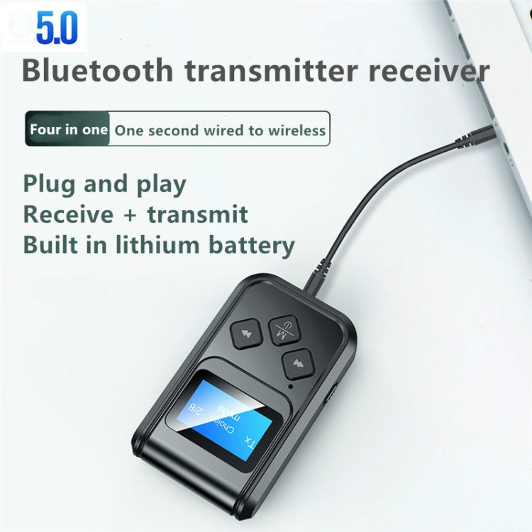 Bộ thu phát âm nhạc Bluetooth 5.0 2 trong 1 T15 có màn hình, T15