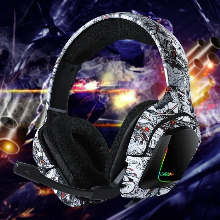Tai nghe chơi game PC ONIKUMA K20 PS4 âm thanh vòm bass kèm micro, đèn RGB