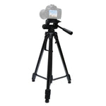 Chân đế quay phim L-3600 với gimbal giảm chấn ba chiều, tấm tháo nhanh có thể tháo rời, điều chỉnh chiều cao 62-170cm cho máy ảnh SLR, đèn chiếu sáng trực tiếp, máy chiếu (Đen), L-3600