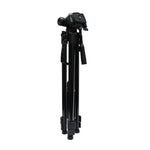 Chân đế quay phim L-3600 với gimbal giảm chấn ba chiều, tấm tháo nhanh có thể tháo rời, điều chỉnh chiều cao 62-170cm cho máy ảnh SLR, đèn chiếu sáng trực tiếp, máy chiếu (Đen), L-3600