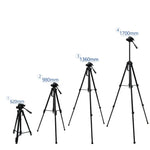 Chân đế quay phim L-3600 với gimbal giảm chấn ba chiều, tấm tháo nhanh có thể tháo rời, điều chỉnh chiều cao 62-170cm cho máy ảnh SLR, đèn chiếu sáng trực tiếp, máy chiếu (Đen), L-3600