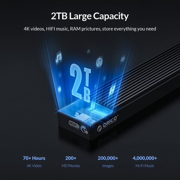 Vỏ ổ cứng ORICO M2PV-C3 M.2 NVMe SSD, ORICO M2PV-C3