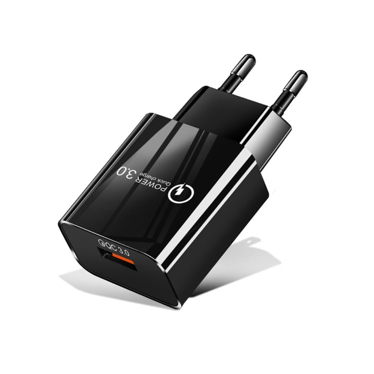 Bộ sạc nhanh USB QC3.0 18W mini cho điện thoại di động, máy tính bảng, phích cắm EU, phích cắm EU