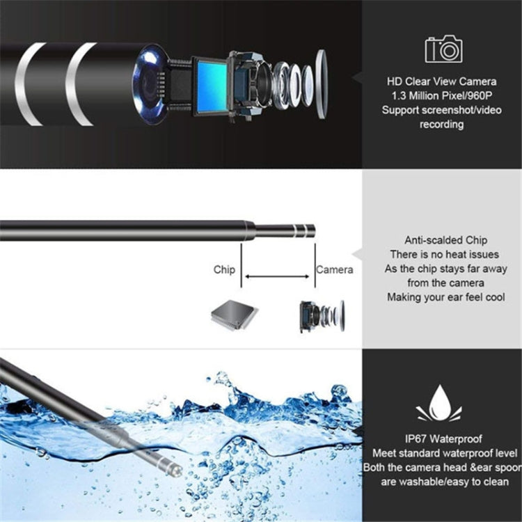 Máy soi kỹ thuật số HD USB 3 trong 1 loại ống tai Nội soi kỹ thuật số lấy ráy tai