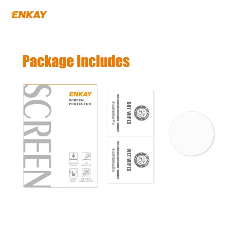 Miếng dán kính cường lực 0.2mm 9H 2.15D cạnh cong ENKAY Hat-Prince, dành cho Samsung Galaxy Watch 3 45mm, dành cho Samsung Galaxy Watch 3 41mm