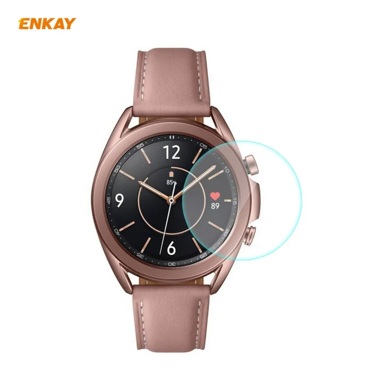 Miếng dán kính cường lực 0.2mm 9H 2.15D cạnh cong ENKAY Hat-Prince, dành cho Samsung Galaxy Watch 3 45mm, dành cho Samsung Galaxy Watch 3 41mm