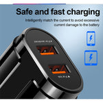 Đầu sạc di động đa năng USB đôi cho điện thoại di động, máy tính bảng, bộ sạc du lịch, phích cắm EU, phích cắm EU