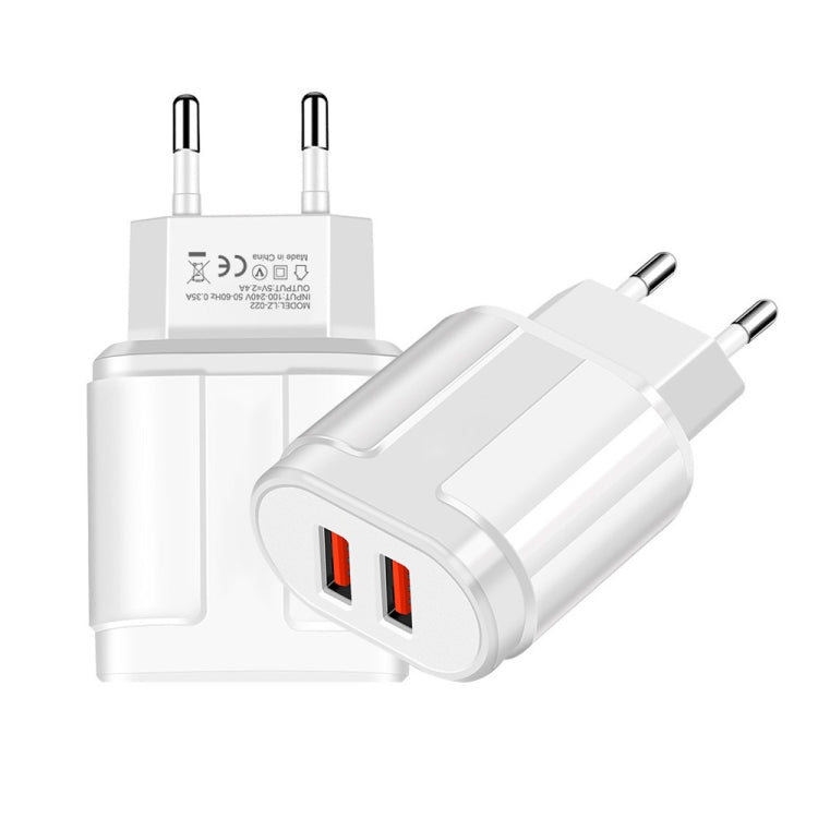 Đầu sạc di động đa năng USB đôi cho điện thoại di động, máy tính bảng, bộ sạc du lịch, phích cắm EU, phích cắm EU