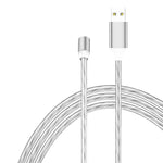 Cáp sạc điện thoại hút nam châm USB sang 8 Pin nhiều màu, chiều dài: 1m, 1m