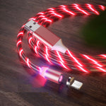 Cáp sạc điện thoại hút nam châm USB sang 8 Pin nhiều màu, chiều dài: 1m, 1m
