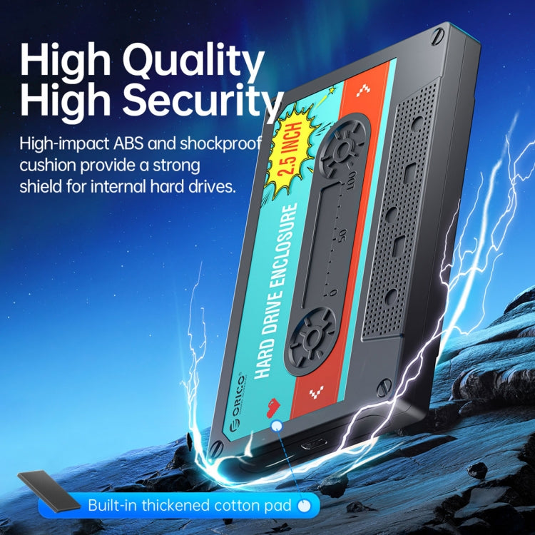Hộp đựng ổ cứng USB 3.0 SATA 2.5 inch ORICO 2580U3, hộp ổ cứng di động cổ điển, 2580U3