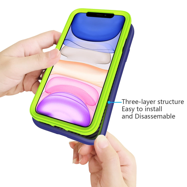 For iPhone 11 Pro Wave Pattern 3 in 1 Silicone+PC Shockproof Protective Case, For iPhone 11 Pro