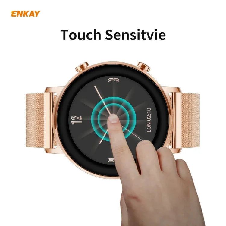 2 miếng ENKAY Hat-Prince 3D bảo vệ màn hình mềm PC toàn màn hình + PMMA HD, Dành cho Huawei Watch GT 2 42mm, Dành cho Samsung Galaxy Active 2 40mm, Dành cho Samsung Galaxy Active 2 44mm, Dành cho Xiaomi Mi Band 4, Dành cho Fitbit Versa 2