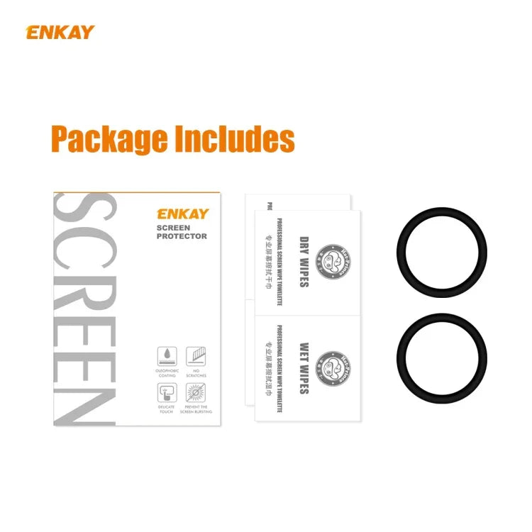 2 miếng ENKAY Hat-Prince 3D bảo vệ màn hình mềm PC toàn màn hình + PMMA HD, Dành cho Huawei Watch GT 2 42mm, Dành cho Samsung Galaxy Active 2 40mm, Dành cho Samsung Galaxy Active 2 44mm, Dành cho Xiaomi Mi Band 4, Dành cho Fitbit Versa 2