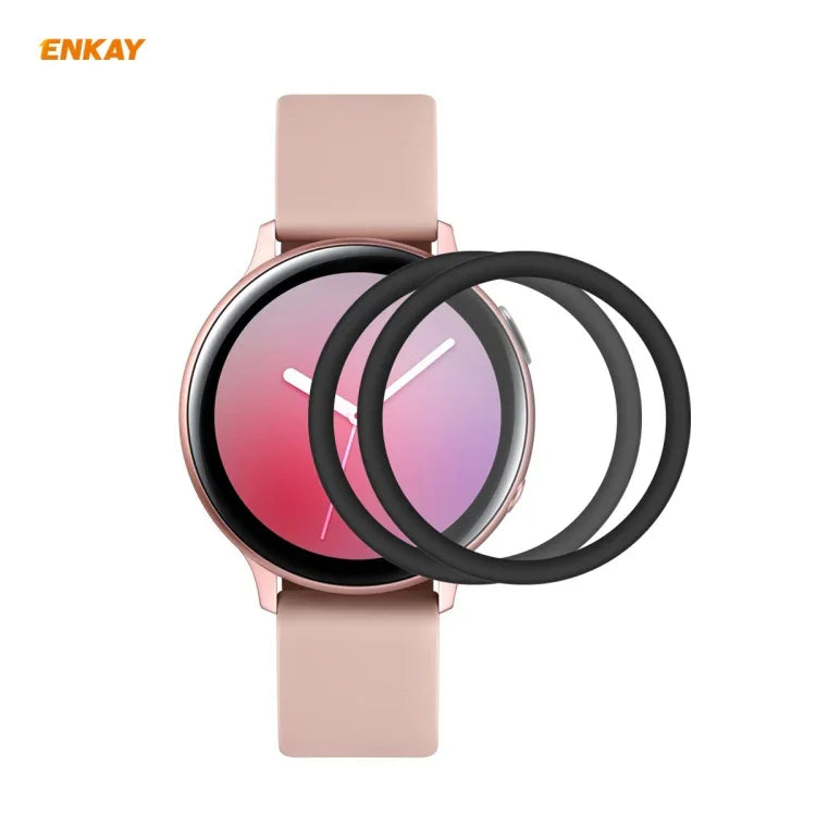 2 miếng ENKAY Hat-Prince 3D bảo vệ màn hình mềm PC toàn màn hình + PMMA HD, Dành cho Huawei Watch GT 2 42mm, Dành cho Samsung Galaxy Active 2 40mm, Dành cho Samsung Galaxy Active 2 44mm, Dành cho Xiaomi Mi Band 4, Dành cho Fitbit Versa 2