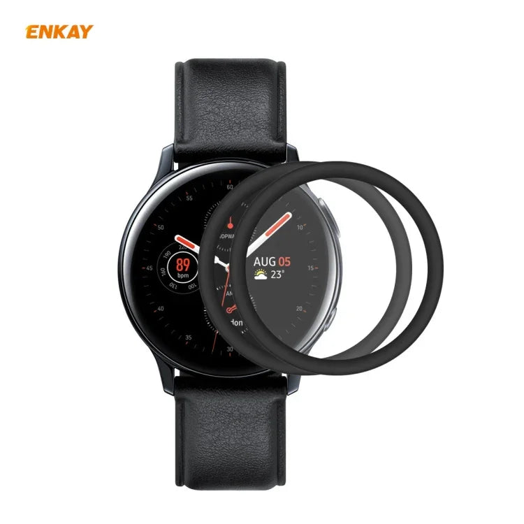 2 miếng ENKAY Hat-Prince 3D bảo vệ màn hình mềm PC toàn màn hình + PMMA HD, Dành cho Huawei Watch GT 2 42mm, Dành cho Samsung Galaxy Active 2 40mm, Dành cho Samsung Galaxy Active 2 44mm, Dành cho Xiaomi Mi Band 4, Dành cho Fitbit Versa 2