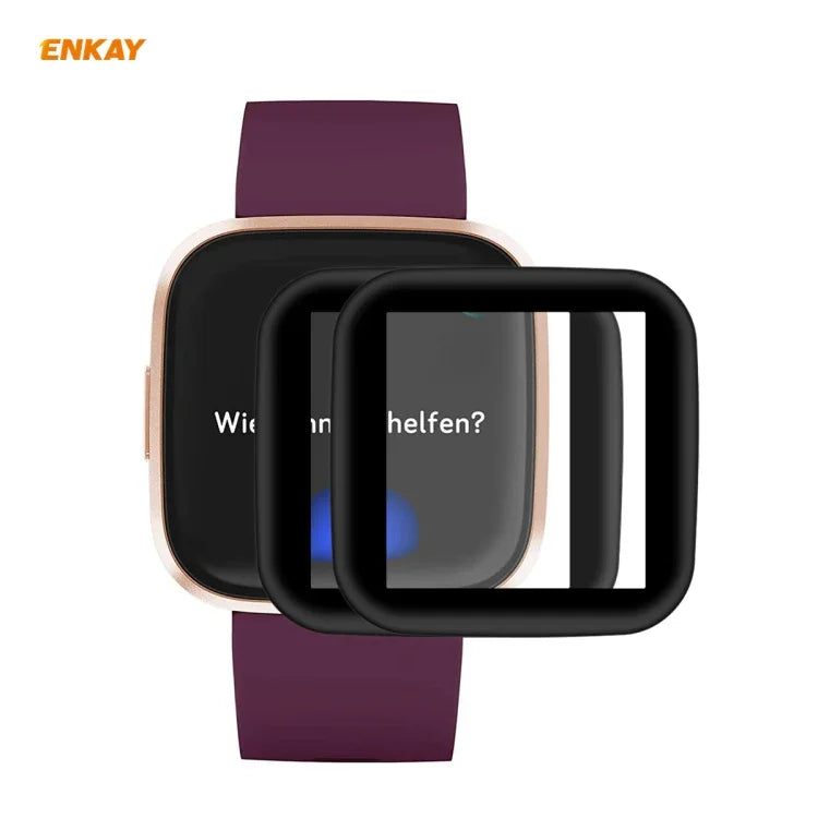 2 miếng ENKAY Hat-Prince 3D bảo vệ màn hình mềm PC toàn màn hình + PMMA HD, Dành cho Huawei Watch GT 2 42mm, Dành cho Samsung Galaxy Active 2 40mm, Dành cho Samsung Galaxy Active 2 44mm, Dành cho Xiaomi Mi Band 4, Dành cho Fitbit Versa 2