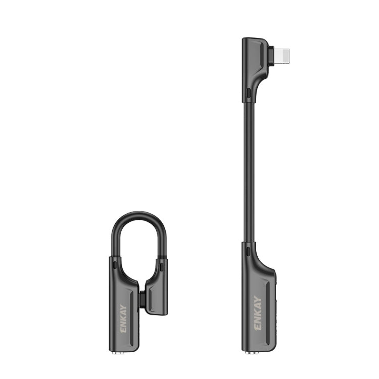 ENKAY ENK-AT103 Bộ chuyển đổi giao diện 8 Pin sang âm thanh 3.5mm và sạc 8 Pin, bộ chuyển đổi hợp kim kẽm, âm thanh 3.5mm và sạc 8 Pin