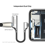 ENKAY ENK-AT103 Bộ chuyển đổi giao diện 8 Pin sang âm thanh 3.5mm và sạc 8 Pin, bộ chuyển đổi hợp kim kẽm, âm thanh 3.5mm và sạc 8 Pin