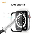 ENKAY Hat-Prince 0.2mm Độ Cứng Bề Mặt 9H 3D Chống Nổ Viền Hợp Kim Nhôm Kính Cường Lực Toàn Màn Hình, Dành Cho Apple Watch 6/5/4/SE 40mm, Dành Cho Apple Watch 6/5/4/SE 44mm