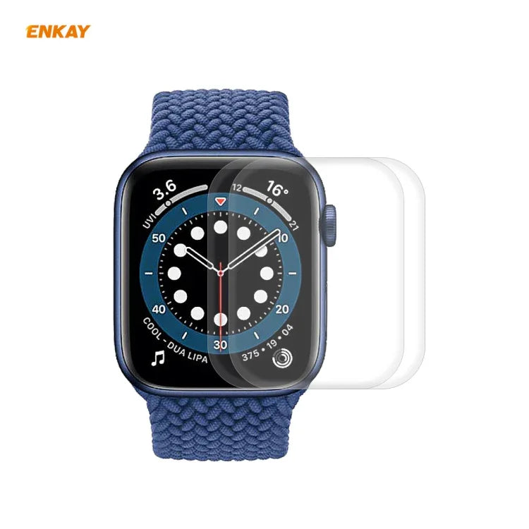 2 Cái Dành Cho Apple Watch Series 6/5/4/SE 44mm ENKAY Hat-Prince 3D Toàn Màn Hình PET Cong Nóng Uốn Dẻo Phim Bảo Vệ Màn Hình HD, Dành Cho Apple Watch Series 6/5/4/SE 44mm