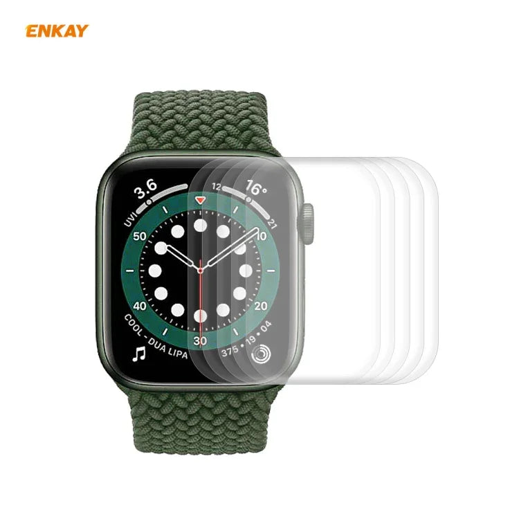 5 Cái Dành Cho Apple Watch Series 6/5/4/SE 44mm ENKAY Hat-Prince 3D Toàn Màn Hình PET Cong Nóng Uốn Dẻo Phim Bảo Vệ Màn Hình HD, Dành Cho Apple Watch Series 6/5/4/SE 44mm