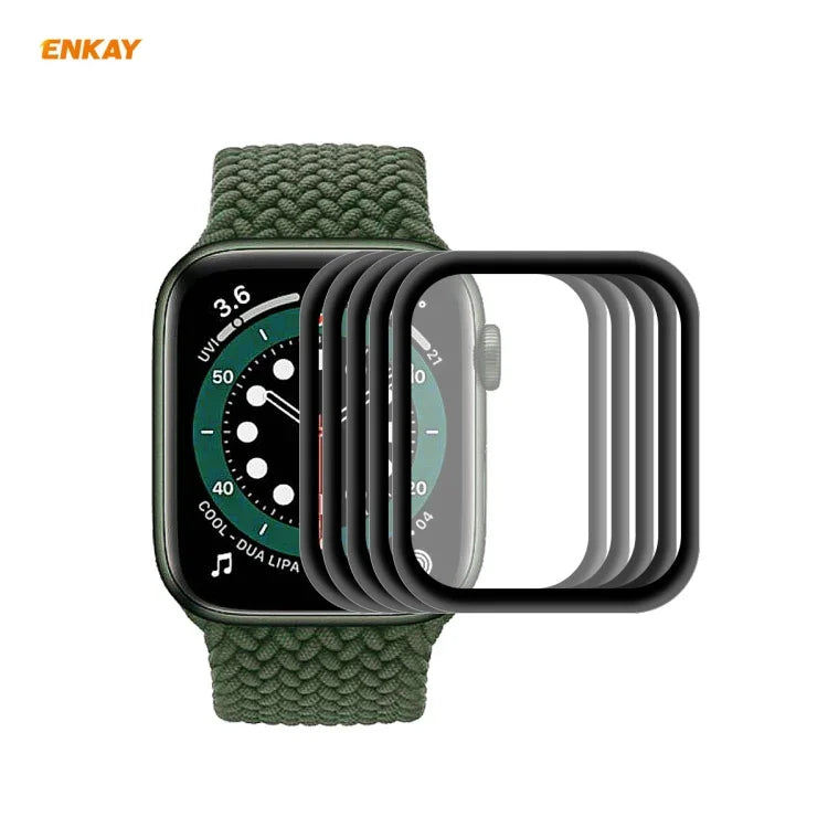5 Cái Dành Cho Apple Watch Series 6/5/4/SE 40mm ENKAY Hat-Prince 3D Toàn Màn Hình PET Cong Nóng Uốn Dẻo Phim Bảo Vệ Màn Hình HD, Dành Cho Apple Watch Series 6/5/4/SE 40mm