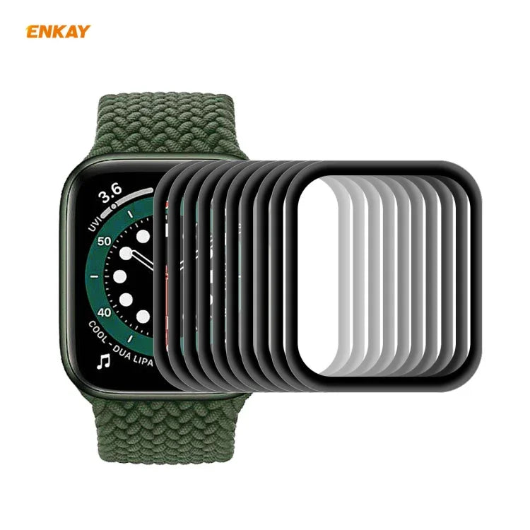 10 Cái Dành Cho Apple Watch Series 6/5/4/SE 40mm ENKAY Hat-Prince 3D Toàn Màn Hình PET Cong Nóng Uốn Dẻo Phim Bảo Vệ Màn Hình HD, Dành Cho Apple Watch Series 6/5/4/SE 40mm