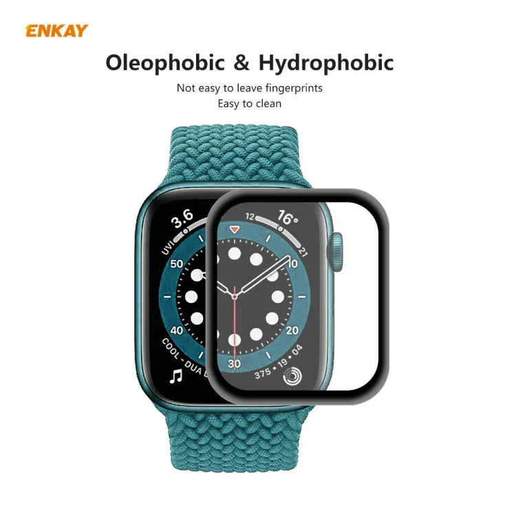 5 cái ENKAY Hat-Prince 3D Kính cường lực bảo vệ màn hình HD viền mềm PC toàn màn hình + PMMA, Dành cho Apple Watch 6/5/4/SE 44mm, Dành cho Apple Watch 6/5/4/SE 40mm