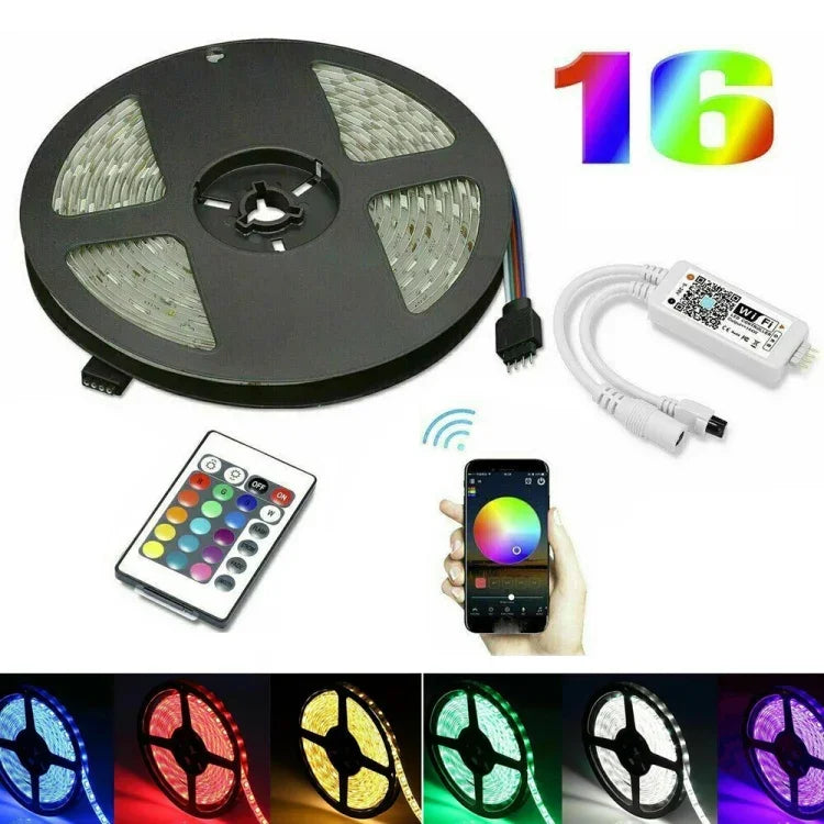 Bộ kit nguồn đèn LED dải 5050 RGB 5M WIFI nhà thông minh (không chống nước)