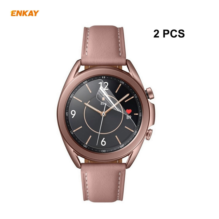 2 miếng dán màn hình PET HD trong suốt ENKAY Hat-Prince, dành cho Samsung Galaxy Watch3 45mm, dành cho Samsung Galaxy Watch3 41mm