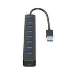 Hub USB 3.0 7 cổng ORICO TWU3-7A-BK, TWU3-7A
