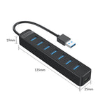 Hub USB 3.0 7 cổng ORICO TWU3-7A-BK, TWU3-7A
