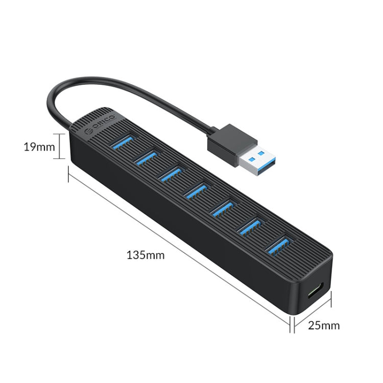Hub USB 3.0 7 cổng ORICO TWU3-7A-BK, TWU3-7A