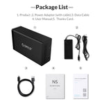Vỏ ổ cứng USB3.0 2 khoang có Raid ORICO NS200RU3, NS200RU3