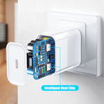 Bộ sạc du lịch 2 trong 1 PD 20W cổng USB-C / Type-C đơn + bộ cáp dữ liệu sạc nhanh 3A PD 3.0 USB-C / Type-C to USB-C / Type-C dài 1m, phích cắm Mỹ, 20W 1m