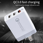 Bộ sạc nhanh di động SDC-30W 30W QC 3.0 USB + 2 cổng USB 2.0 2.4A cho điện thoại, máy tính bảng, PC, cắm US
