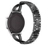 Dây đeo đồng hồ bằng thép không gỉ đính kim cương hình chữ X cho Samsung Gear S3