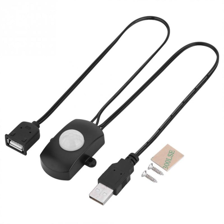Công tắc cảm biến chuyển động hồng ngoại PIR cơ thể người DC 5V/12V/24V USB cho dải đèn LED, Màu đen, Màu trắng