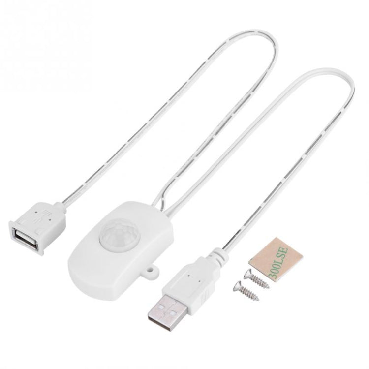 Công tắc cảm biến chuyển động hồng ngoại PIR cơ thể người DC 5V/12V/24V USB cho dải đèn LED, Màu đen, Màu trắng