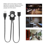 Công tắc cảm biến chuyển động hồng ngoại PIR cơ thể người DC 5V/12V/24V USB cho dải đèn LED, Màu đen, Màu trắng