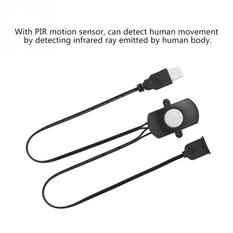 Công tắc cảm biến chuyển động hồng ngoại PIR cơ thể người DC 5V/12V/24V USB cho dải đèn LED, Màu đen, Màu trắng