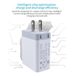 Bộ sạc nhanh đa năng 2 trong 1 SDC-30W cáp dữ liệu USB sang 8 Pin + 30W QC 3.0 USB + 2 cổng USB 2.0 2.4A cho điện thoại di động và máy tính bảng, phích cắm Mỹ, kèm cáp 8 Pin